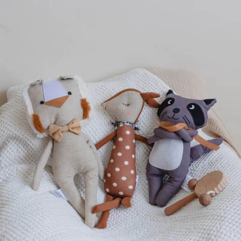 doudou bebe animeaux assis