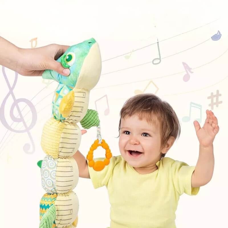 doudou bébé multi sensoriel animeaux bébé qui sourit