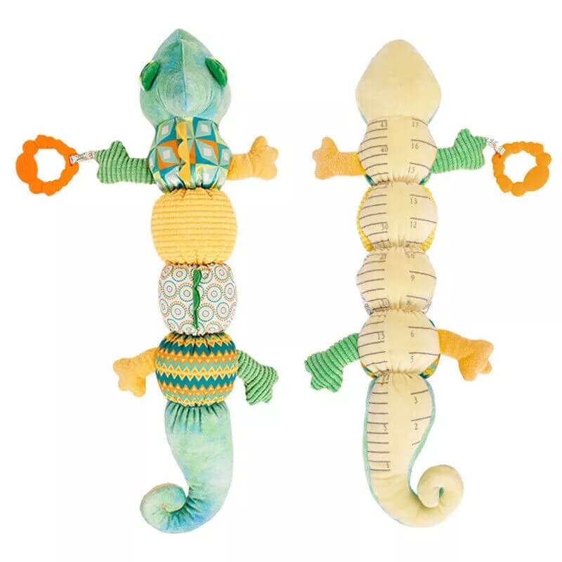 doudou bébé multi sensoriel animeaux lézard