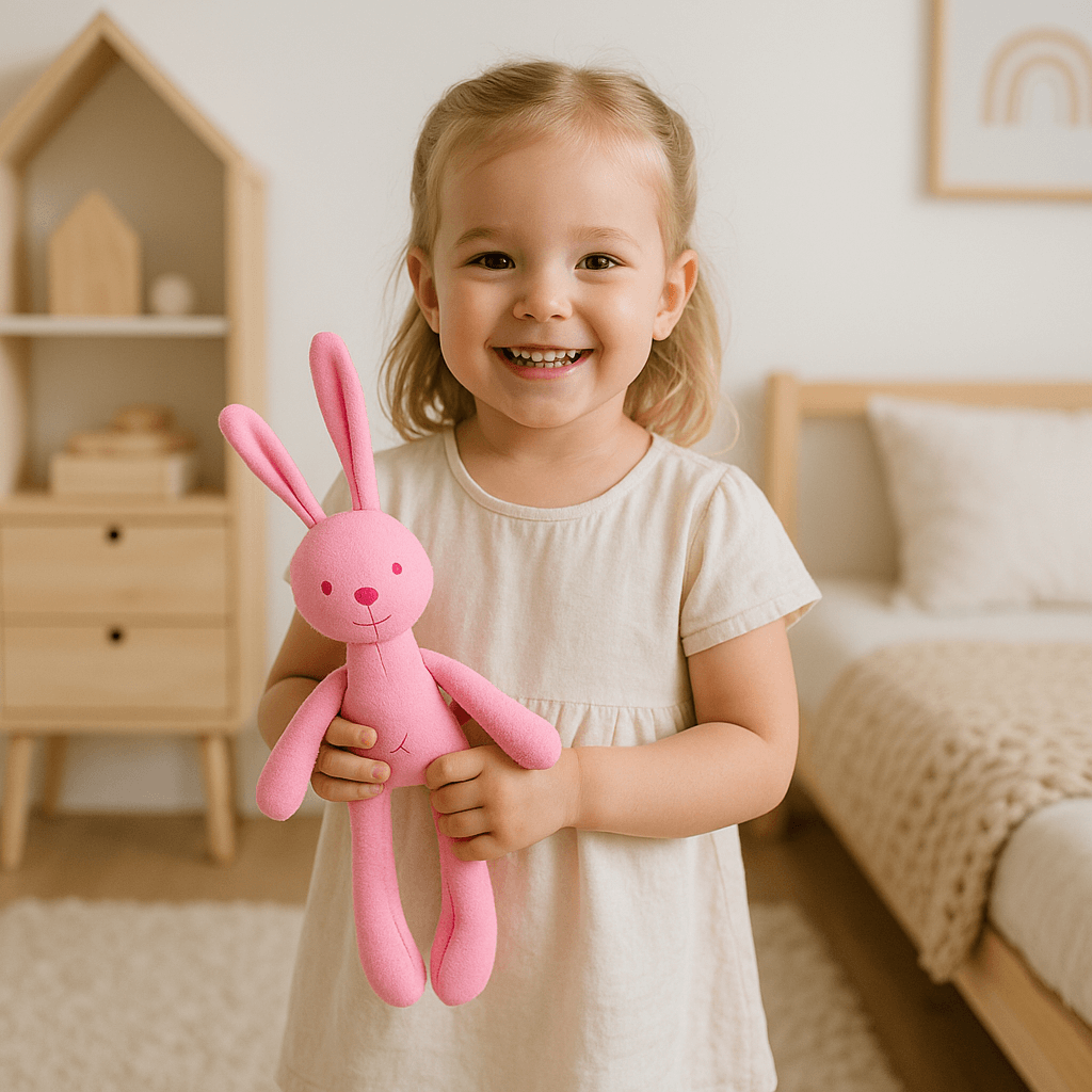 doudou lapin gustin rose