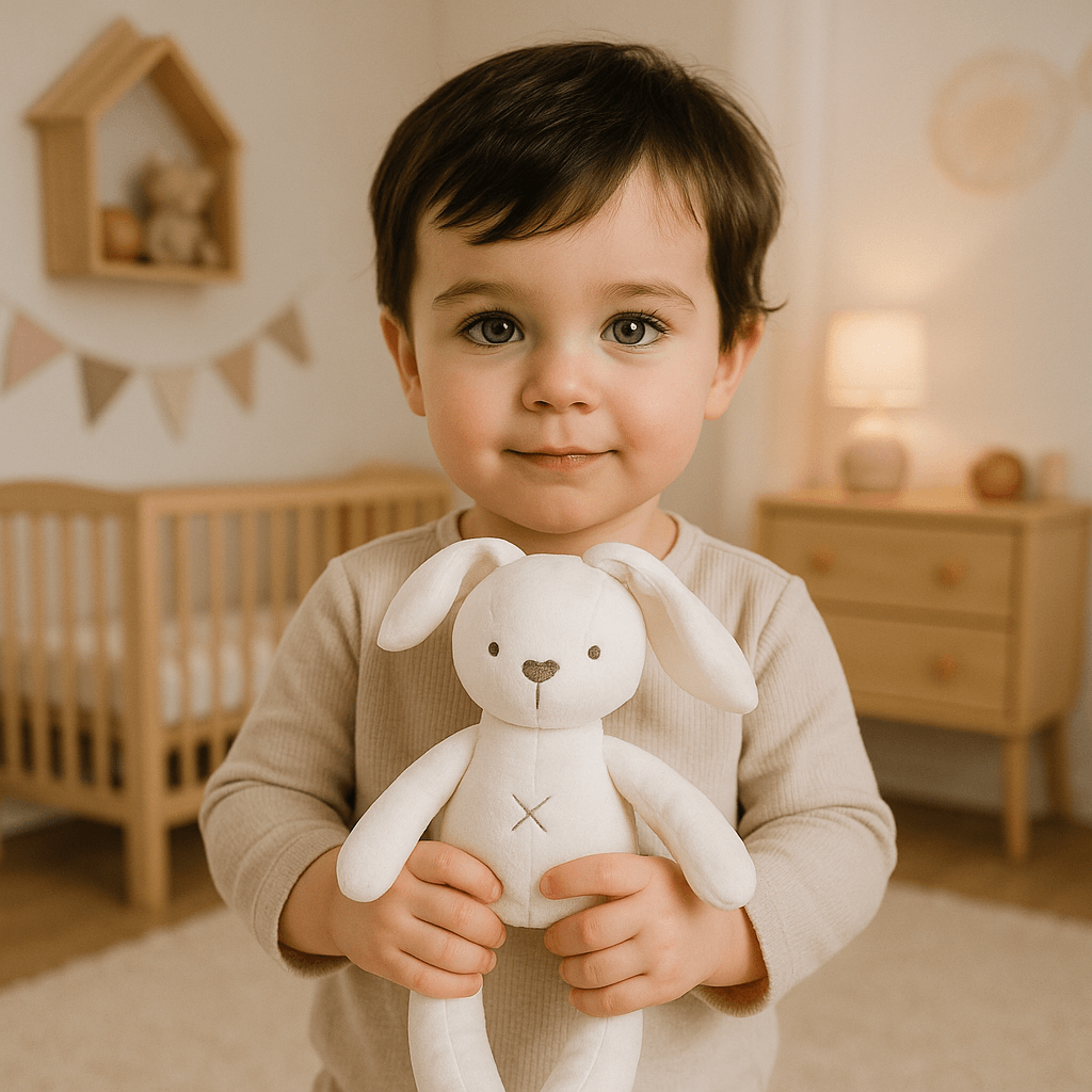 doudou lapin gustin blanc