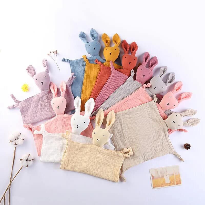 doudou lapin multicolor