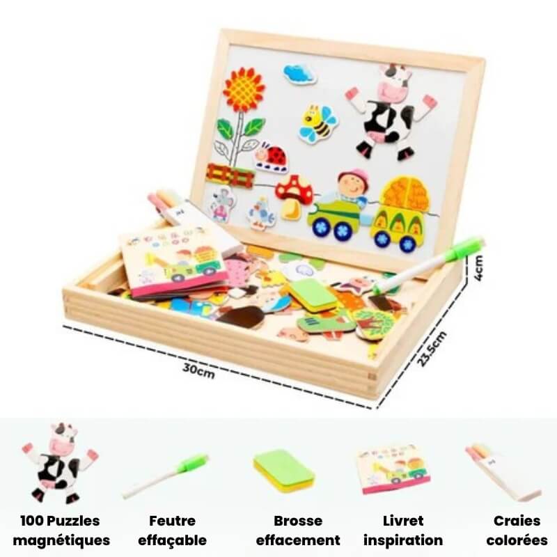 jeu construction magnétique ardoise magique principale contenu
