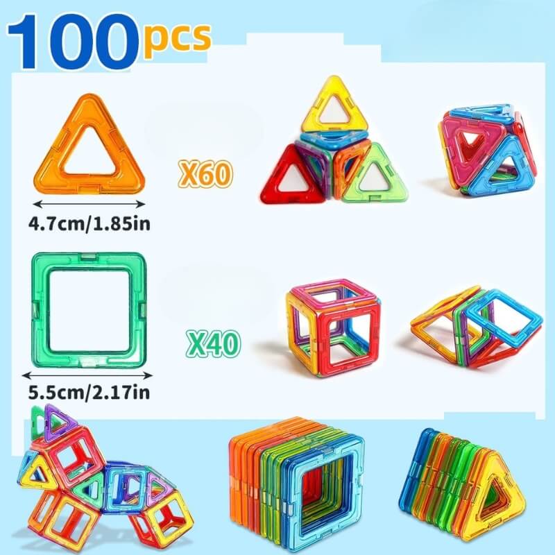 Jeu construction magnétique Ptits aimants 100pcs