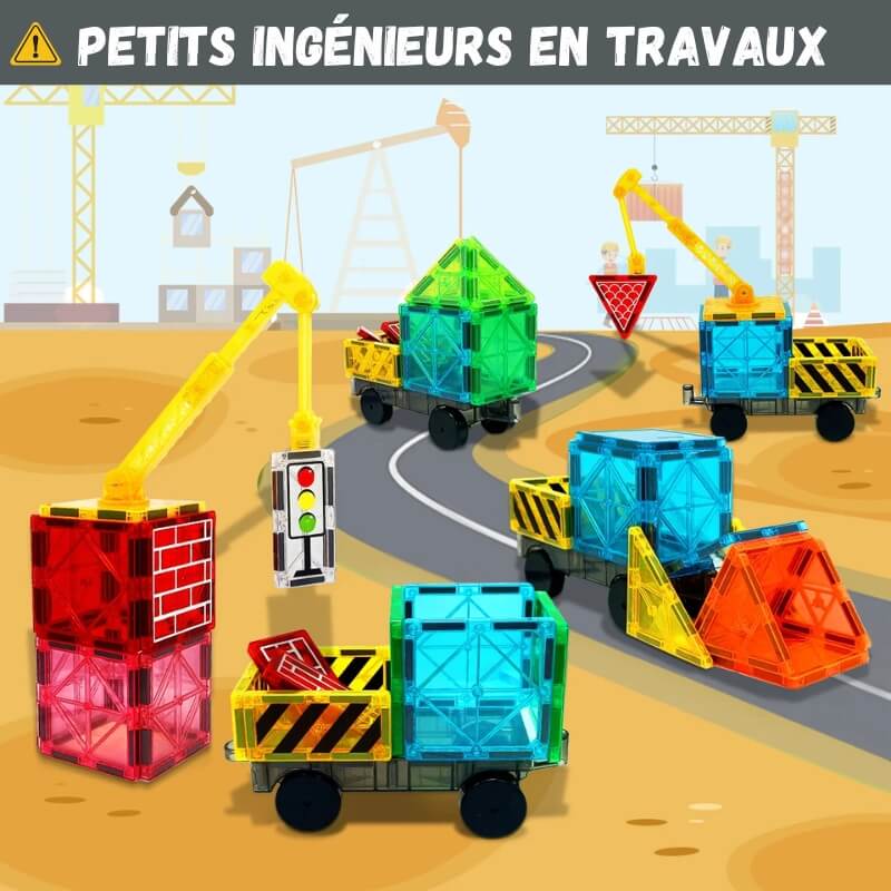 jeu construction magnétique travaux ingénieurs