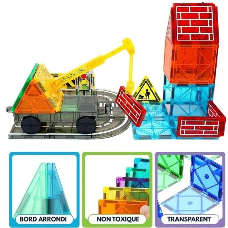 jeu construction magnétique travaux arrondi