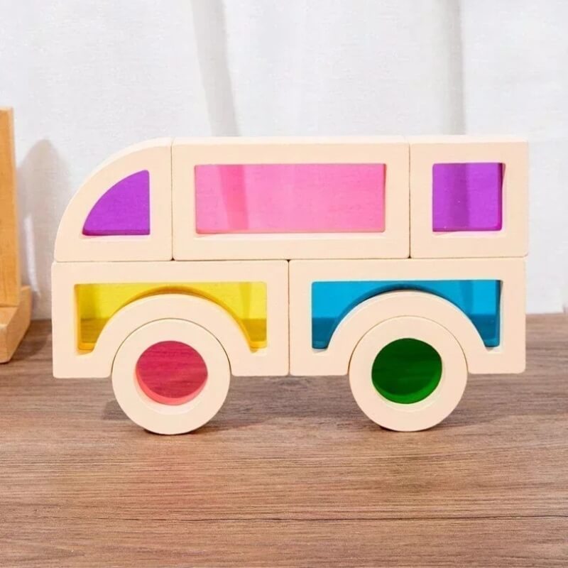 Jeu de construction en bois LumiBlocs camion