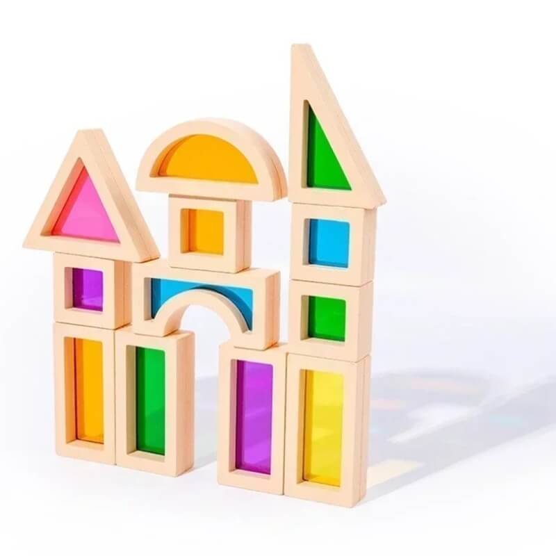Jeu de construction en bois LumiBlocs ombre 1