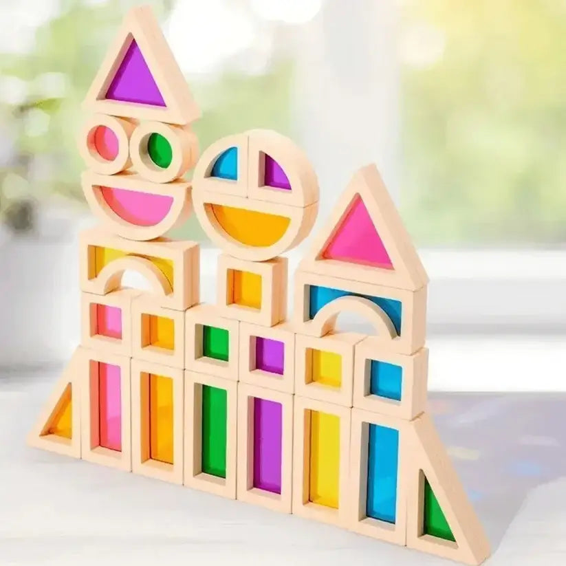 Jeu de construction en bois LumiBlocs ombre 2