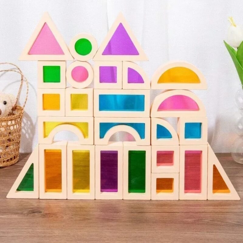 Jeu de construction en bois LumiBlocs ta