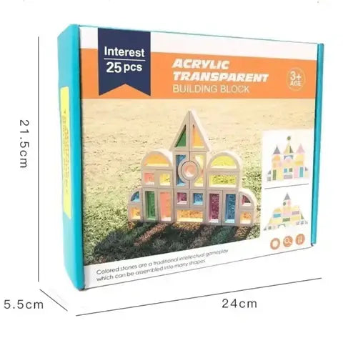 Jeu de construction en bois LumiBlocs taille