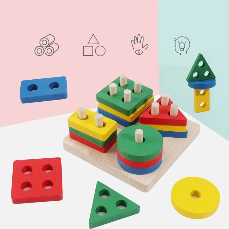 jeu de construction en bois tri malin coord