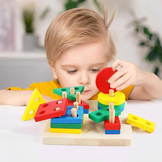 jeu de construction en bois tri malin boy