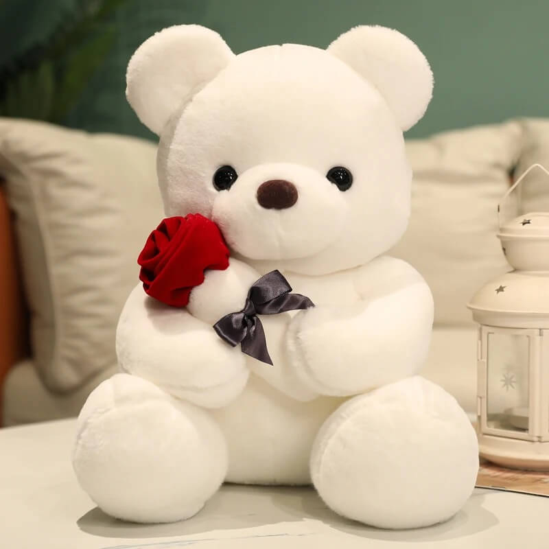 ours en peluche rosinours blanc