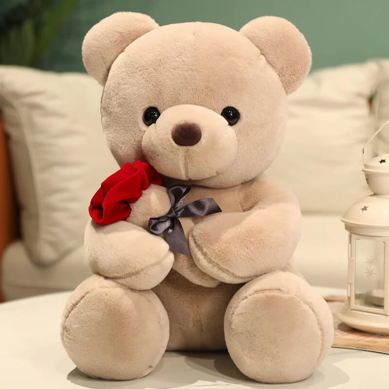 ours en peluche rosinours marron beige