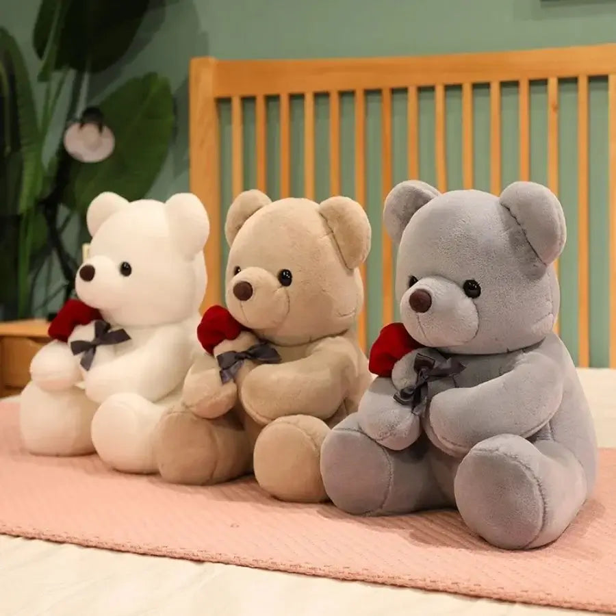 ours en peluche rosinours tricolor