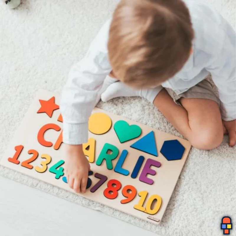 Name Puzzle Personnalisé pour Enfants Puzzle en Bois avec Name et B