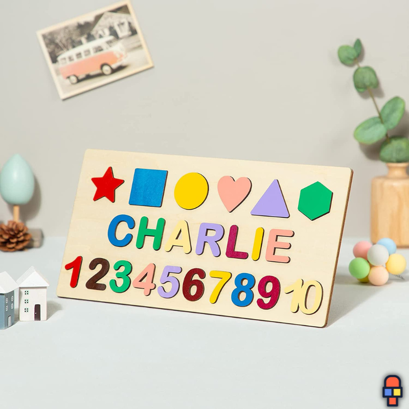 Name Puzzle Personnalisé pour Enfants Puzzle en Bois avec Name et B